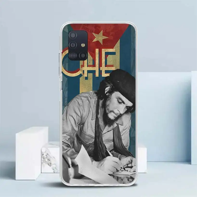 Che Guevara Cigarett Soft Cover for Samsung Galaxy A51 A50S A71 A70 Phone Case A41 A31 A21S A11 A40 A30S A20E A10S A6 A7 A8 A9 +