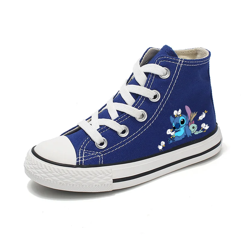 Girl Kids Boys Kids Canvas Shoes Casual sneakers  Cartoon Lilo Stitch Sport Shoes Children Fashion Print Shoes Boys Tennis  1053