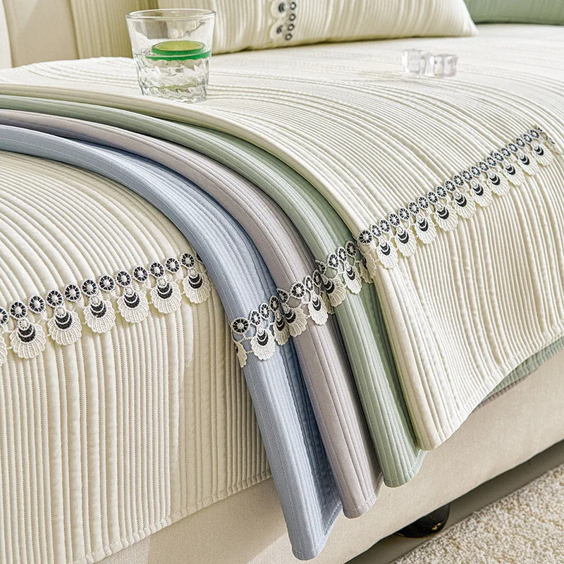 1Pcs Summer Cooling Breathable Sofa Towel Blanket Modern L Shaped Anti-slip Wear-resistant Seat Cushion Pad Protector