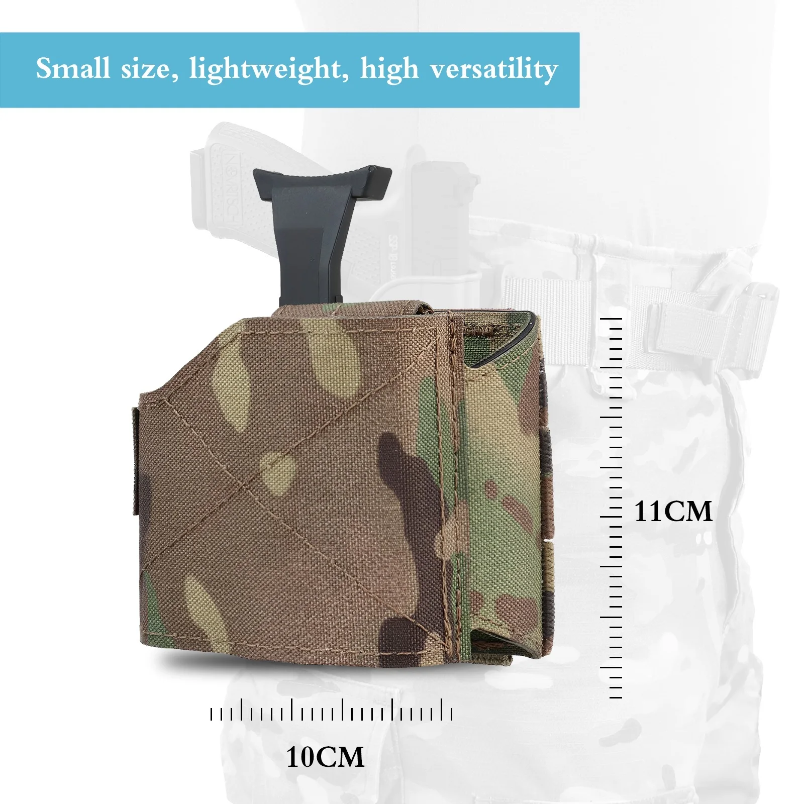 Funda táctica universal nailon OWB para airsoft – Ligera y MOLLE - imagen 3