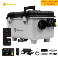 8KW Toolbox Diesel Air Heater All in One 12V&24V 110-240V Parking Heater with LCD Switch&Bluetooth APP for RV Truck Car tent