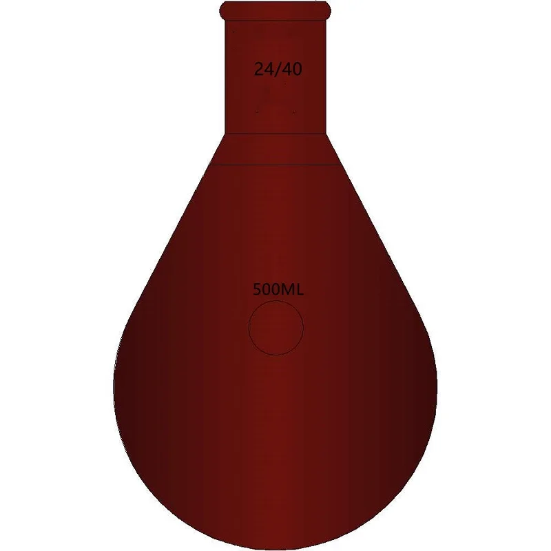 

SYNTHWARE Brown Thick walled eggplant shaped bottles for rotary evaporators, Heavy wall, Borosilicate glass flask, F31