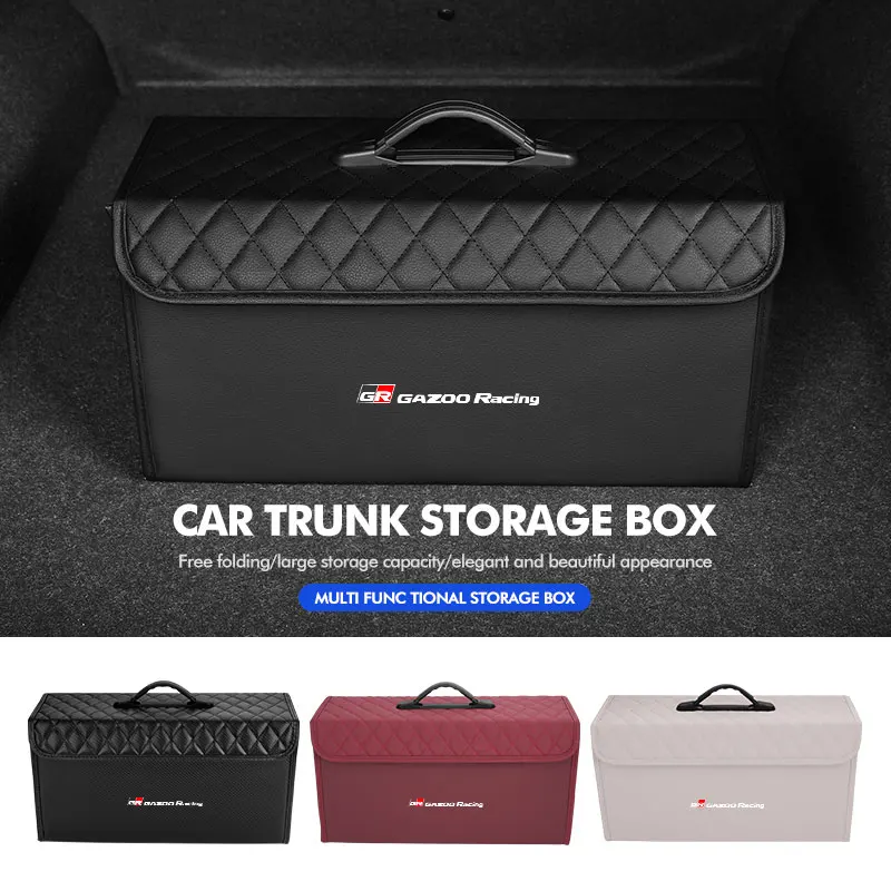 For Toyota Car Storage Bag Folding Travel Tidying Box Trunk Tools Case GR Sport Gazoo Racing Yaris 86 Corolla Hilux Supra