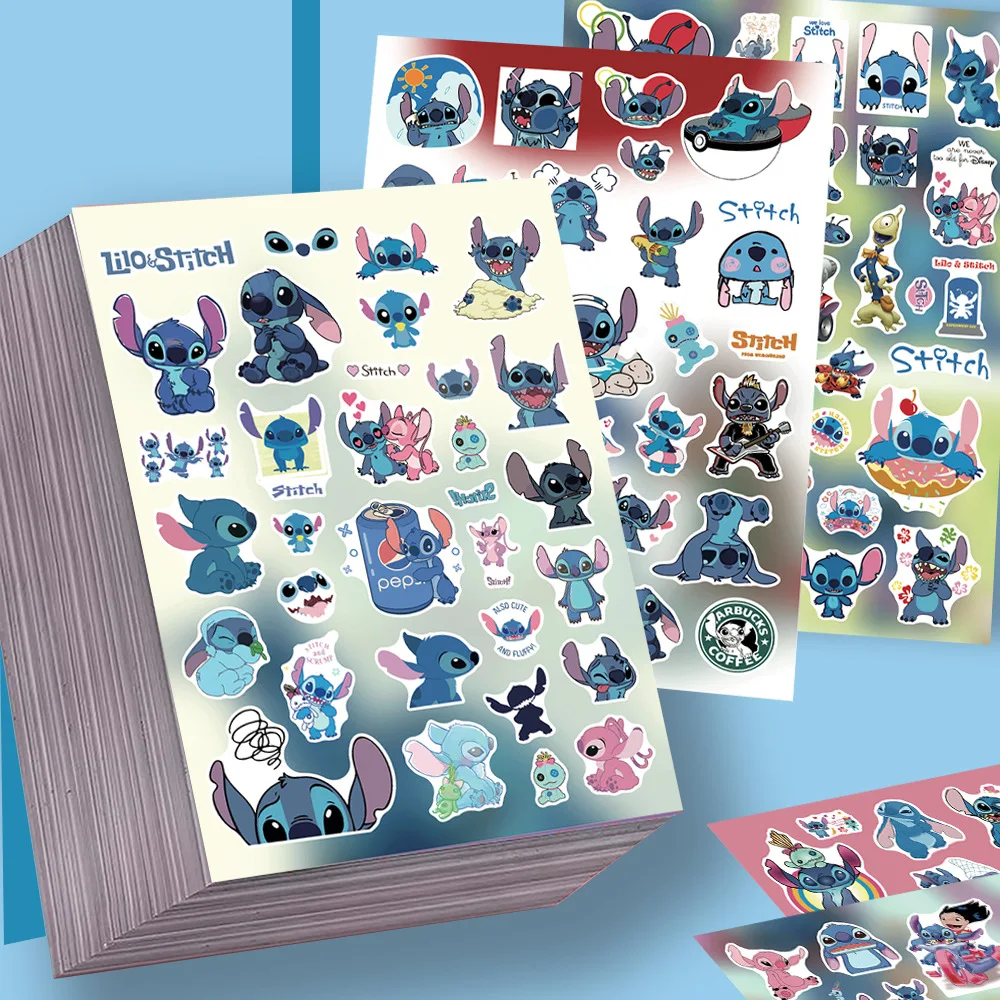 8Pcs/set New Disney Cartoon Stitch Tattoo Stickers Temporary Tattoos For Party Body Face Cute Tattoos Stickers Decoration Gifts