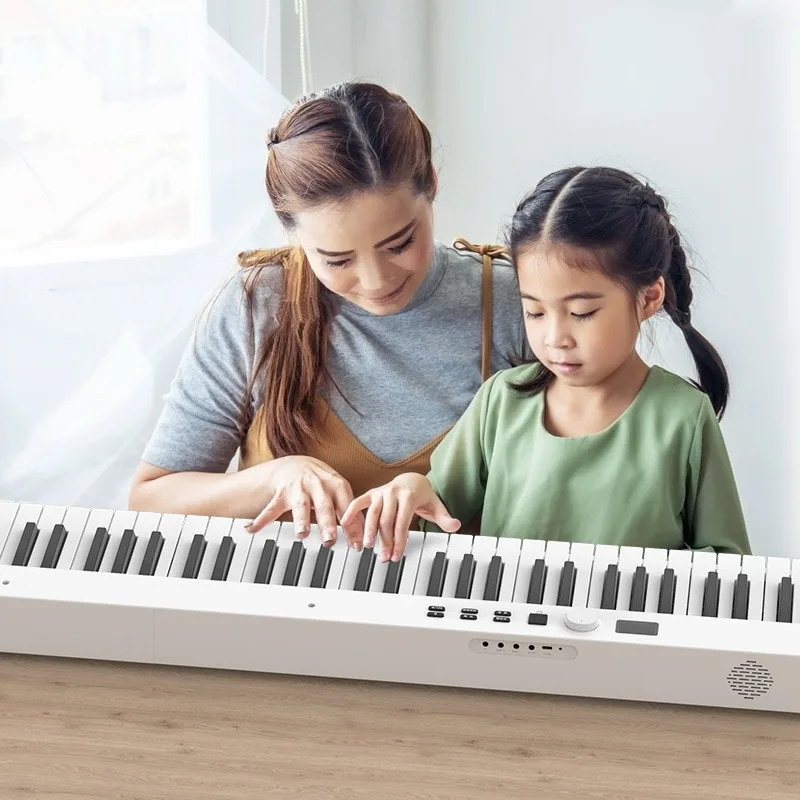 Foldable 88 Key Rechargeable Electronic Piano Keyboard Beginner Adult Electronic Piano Keyboard Keyboard Musical Instrument
