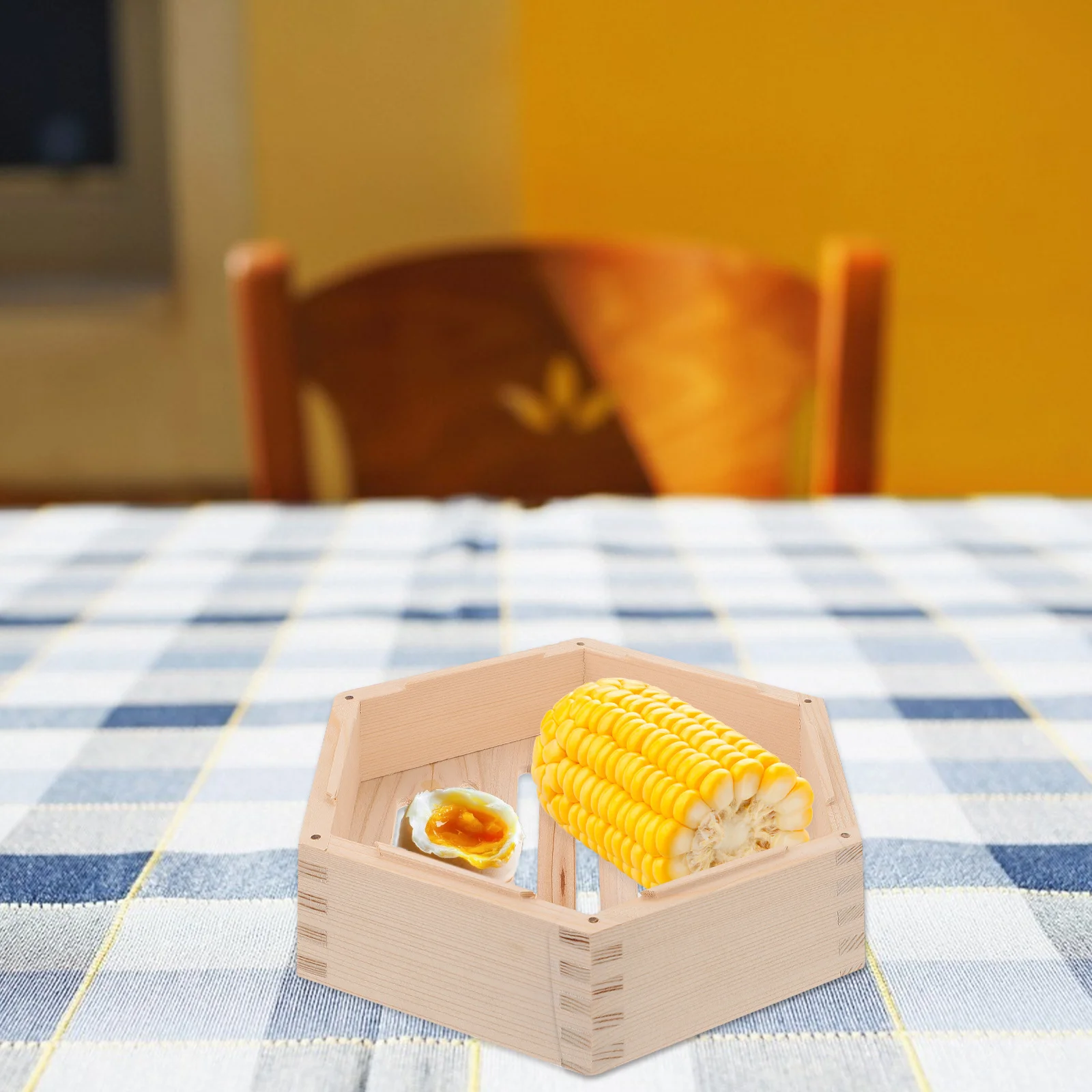 

1Pcs Hexagonal Bamboo Food Steamer Eco-Friendly Wood Kitchen Steamer Basket Thickened Heat Resistant Steaming for Dumplings Rice