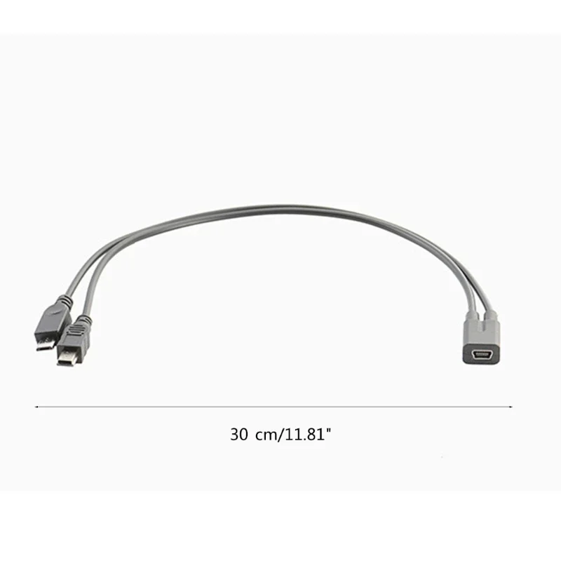 مرنة صغيرة 5Pin Y الفاصل كابل صغير USB الفاصل موسع كابل شحن الفاصل تمديد سلك كابل