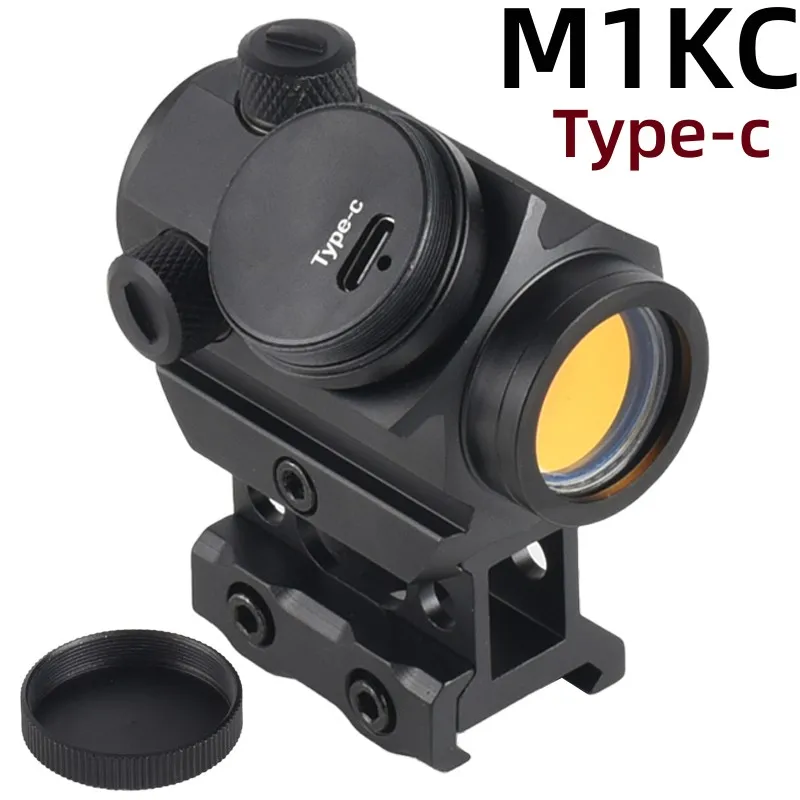 Type-c USB Charging Red Dot Sight Tactical 2 MOA Optics Low Energy Consumption with Mount Base Hunting Airsoft Riflescope 20mm