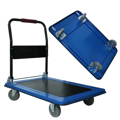 Blue Metal Heavy Foldable Platform Trolley 300kg