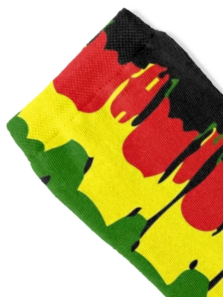 Rasta Tie Dye Stone Socks golf hiking cartoon Running Socks For Girls Men's