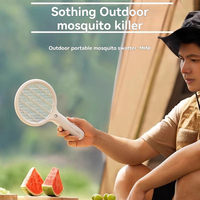 Portable Sothing Mini Electric Mosquito Swatter Dispeller With LED Light For Car Outdoor Home Picnic Killer Fly Mosquito Killing