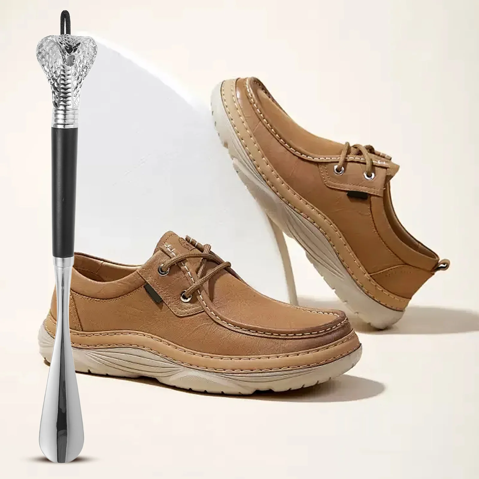 ثعبان رئيس الحذاء مقبض طويل عصا الأحذية المعدنية مساعد دائم الزنك الخشب التمهيد مزيل أحذية السفر رافع كبار السن سهلة الاستخدام الأحذية