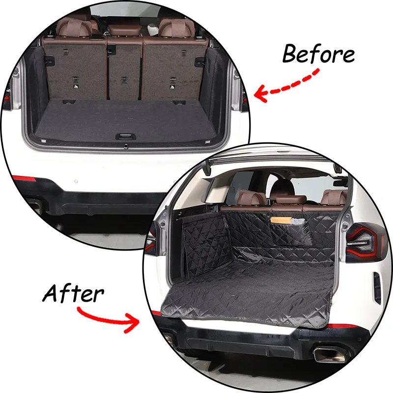 For BMW X3 F25 G01 2011-2023 Trunk Mat Tarpaulin Waterproof Oxford Cloth Dog Cat Back Seat Covers Car Protection Blanket