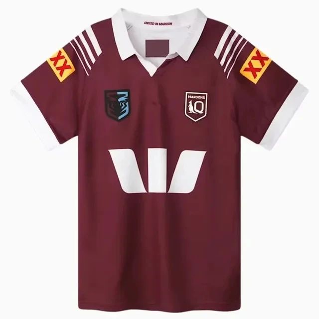 2024 Queensland Marrons Staat Van Herkomst Thuis/Uit/Training Rugby Jersey-Herenmaat: S-5XL (Printnummer) Topkwaliteit