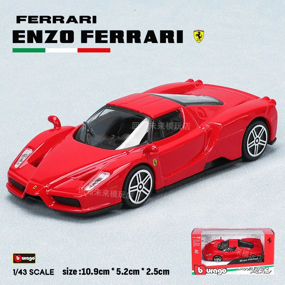 Bburago 1:43 Ferrari 250 Testa Rossa Diecast Model Car 488 GTB Alloy Simulation Vehicle Collection Toy Gift For Kids Boys view 6