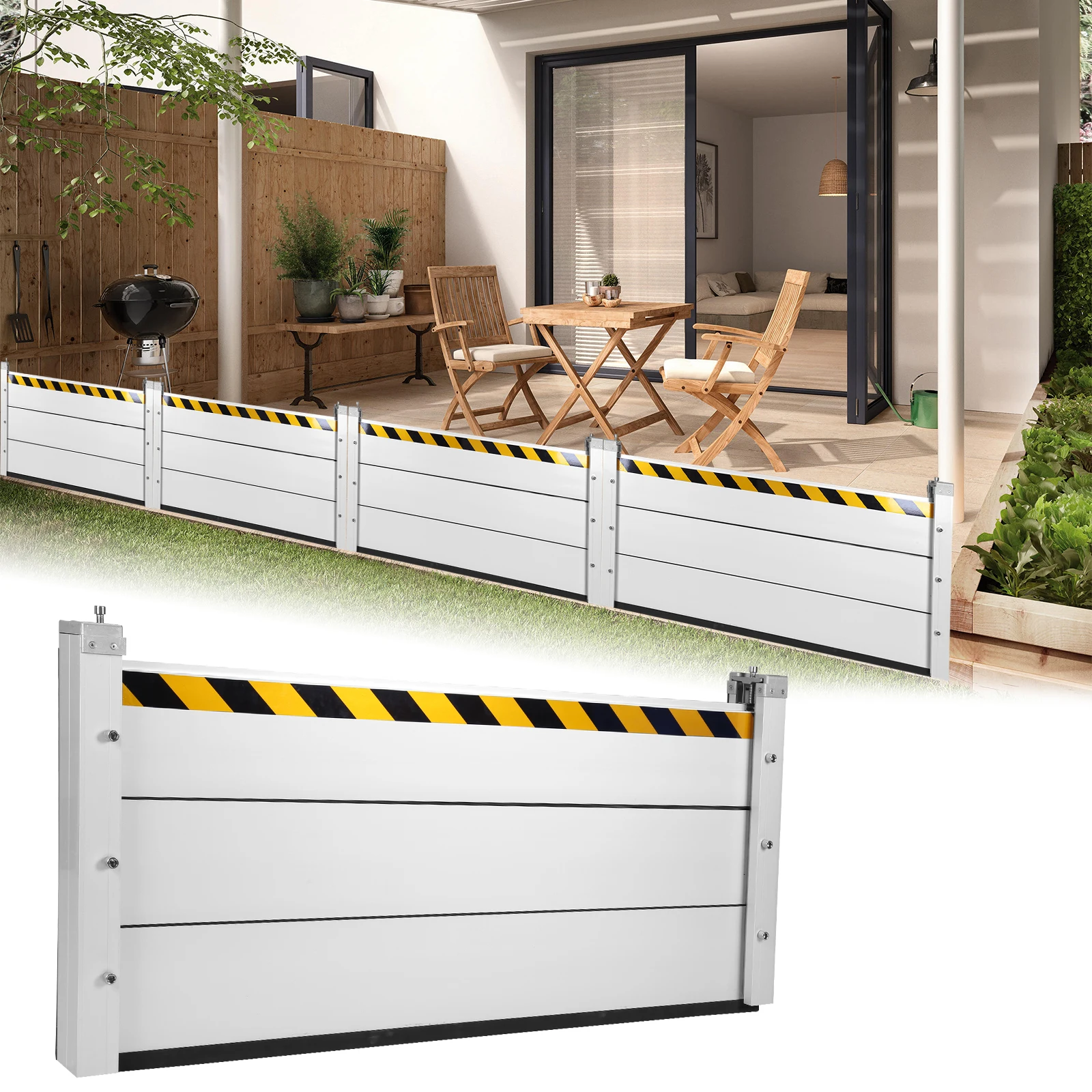 

Removable Flood-Proof Water Barriers Reusable Temporary Flood Control System Stackable for Gates/Subways/Factories/Garages/Roads