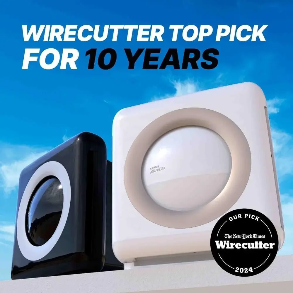 Airmega AP-1512HH(W) Purificador True HEPA con monitoreo de calidad del aire, automático, temporizador, indicador de filtro y modo ecológico, 16,8 x 18,3 x