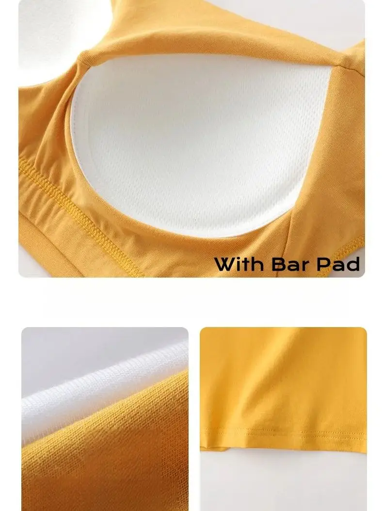 Beauty Back Short Suspender Sports Vest Women Summer Inner Bottom Top Outer Wear with Chest Pad Soft