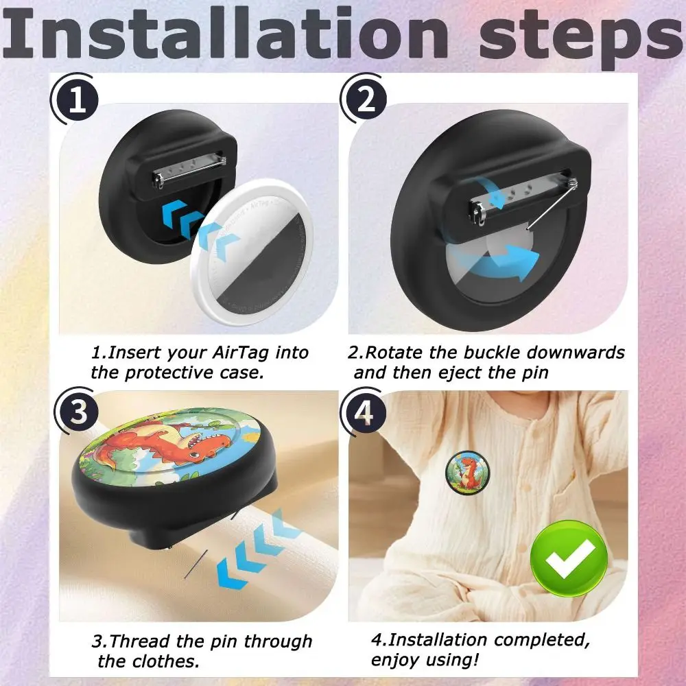 ซิลิโคน Tracker กรณีที่มองไม่เห็นการ์ตูนน่ารัก Tracker ผู้ถือเสื้อผ้าตกแต่ง Locator สําหรับ AirTag
