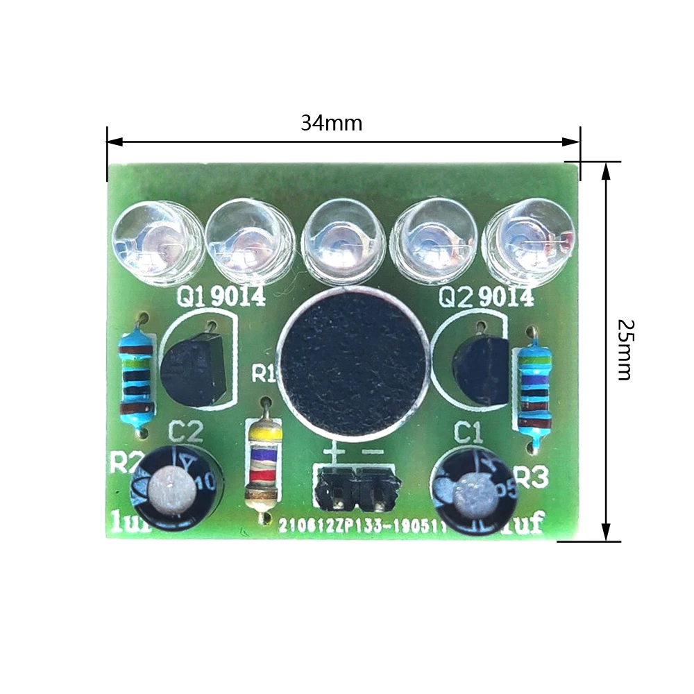 DIY Electronic LED Kit Voice Control Lamp Melody Light Module Component Welding Soldering Project Practice Board Suite