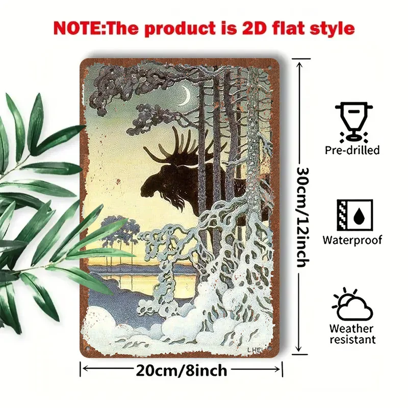 2D Flat - 1pc 2D[Flat] Metal Sign Retro Tin Painting 