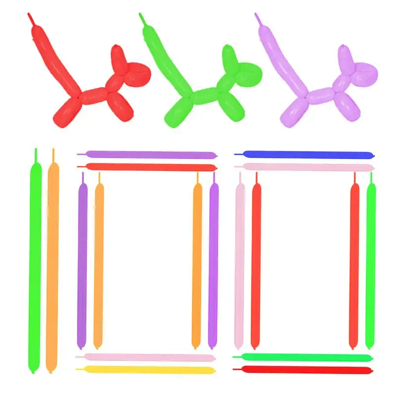 긴 트위스트 풍선, 장식용 재미있는 라텍스 트위스트 풍선, 두꺼운 라텍스 풍선, 모델링 파티 용품, 100 개