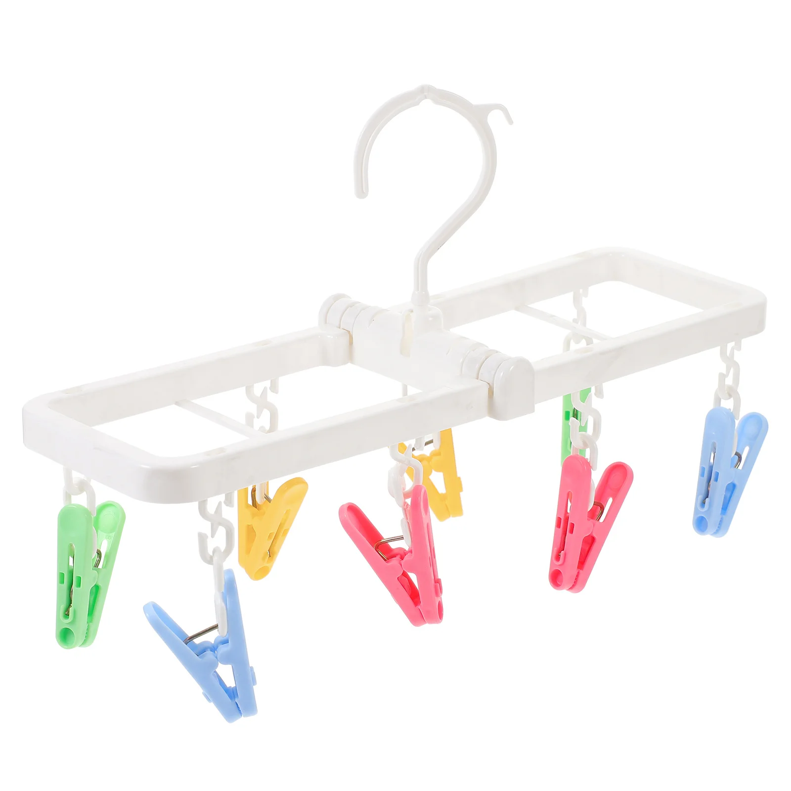 

Windproof Sock With Clips Foldable Underwear Towels Bras Strong Clamping Anti-Slip Laundry Organizer Multiple Hanger