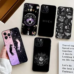 Witch Cat Magic  Phone Case For iPhone 15,14,13,12,11,Plus,Pro Max,XS,X,XR,SE,Mini,8,7 Soft Silicone Cover