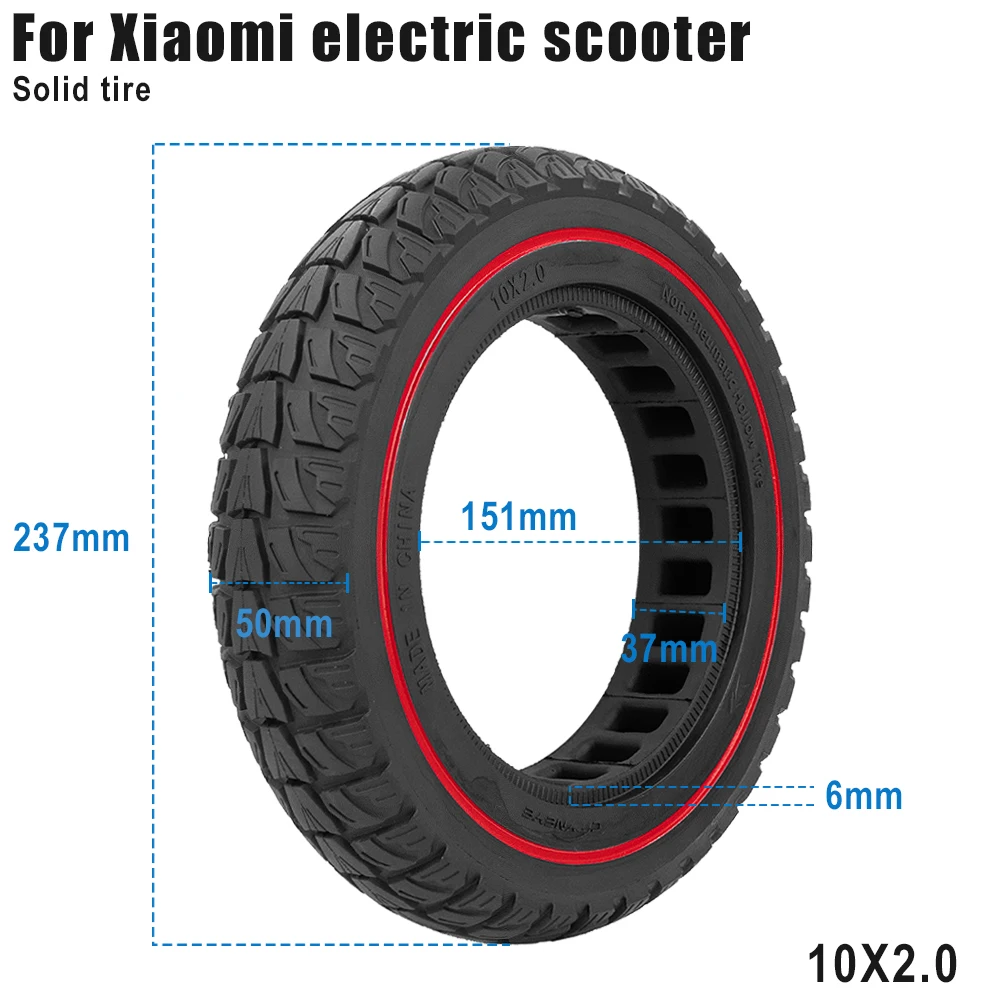 10x2.0 Vollgummireifen für Xiaomi M365 1S Pro Pro2 1S Mi3 Elektroroller, schlauchloser Gummi-Stoßdämpferreifen für Gotrax G4 GXL V2 – Detail 20