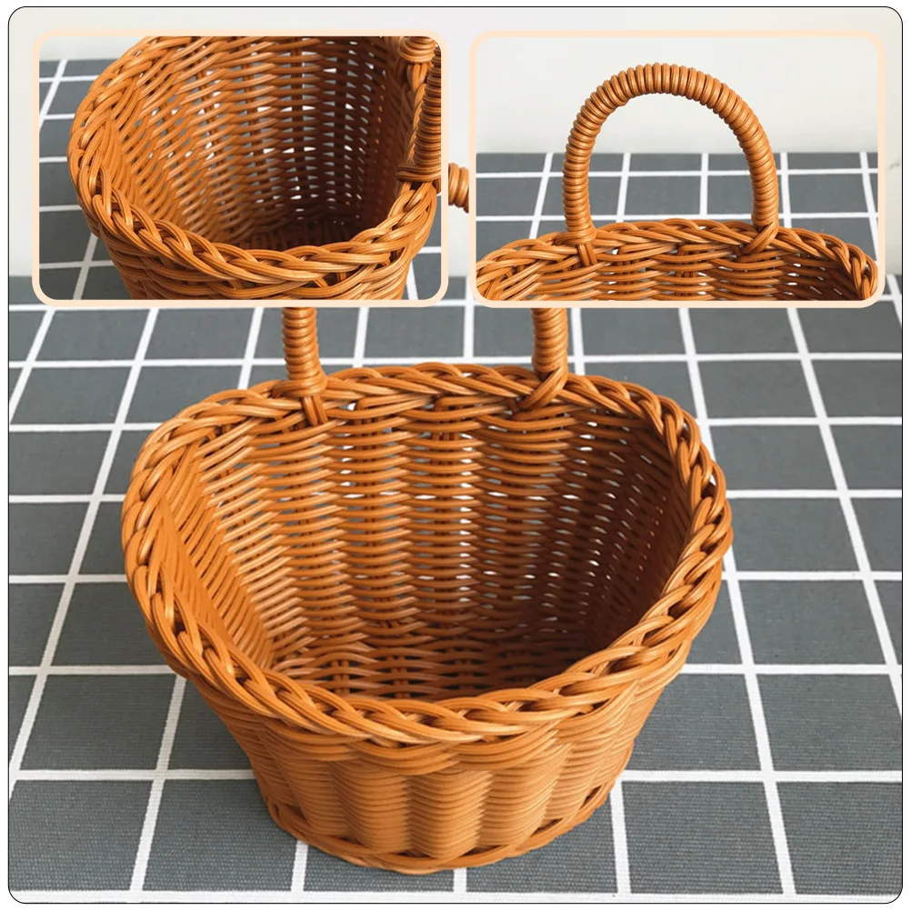 

1pc No Drilling Wall Mounted Storage Baskets Kitchen Plastic Hanging Basket Environmentally Friendly Pp Woven Basket
