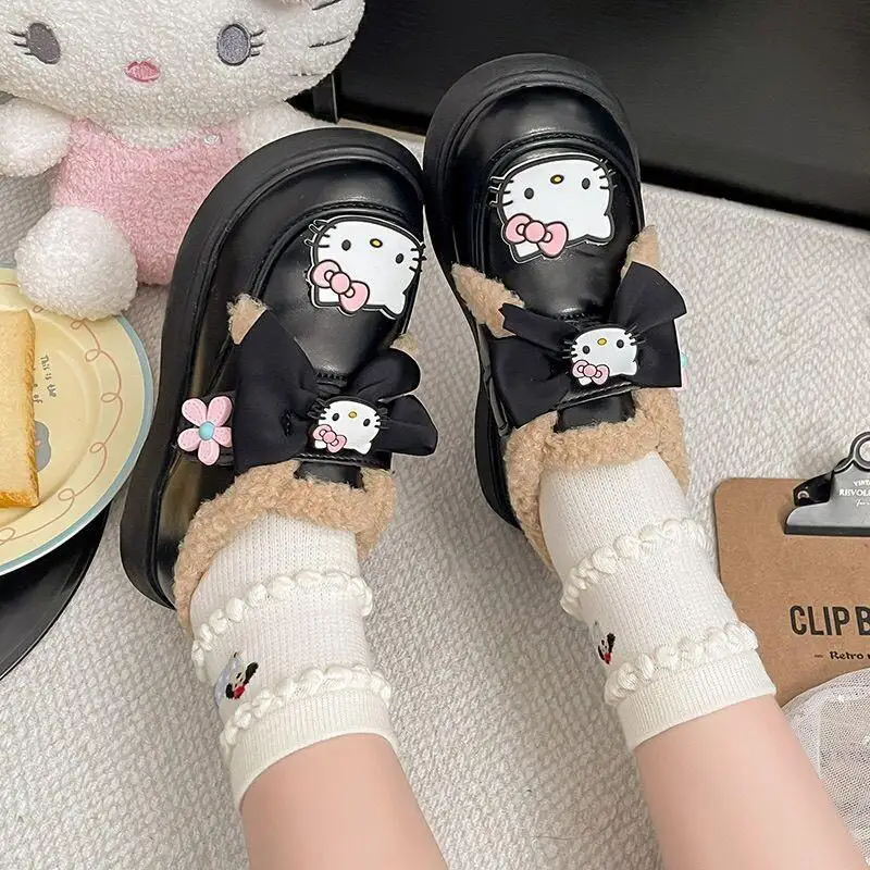 أحذية سانريو هالو كيتي القطنية للفتيات 2025 نمط جديد لشتاء مع أحذية أطفال قطيفة وسميكة أحذية أطفال أولادي وبناتي #5