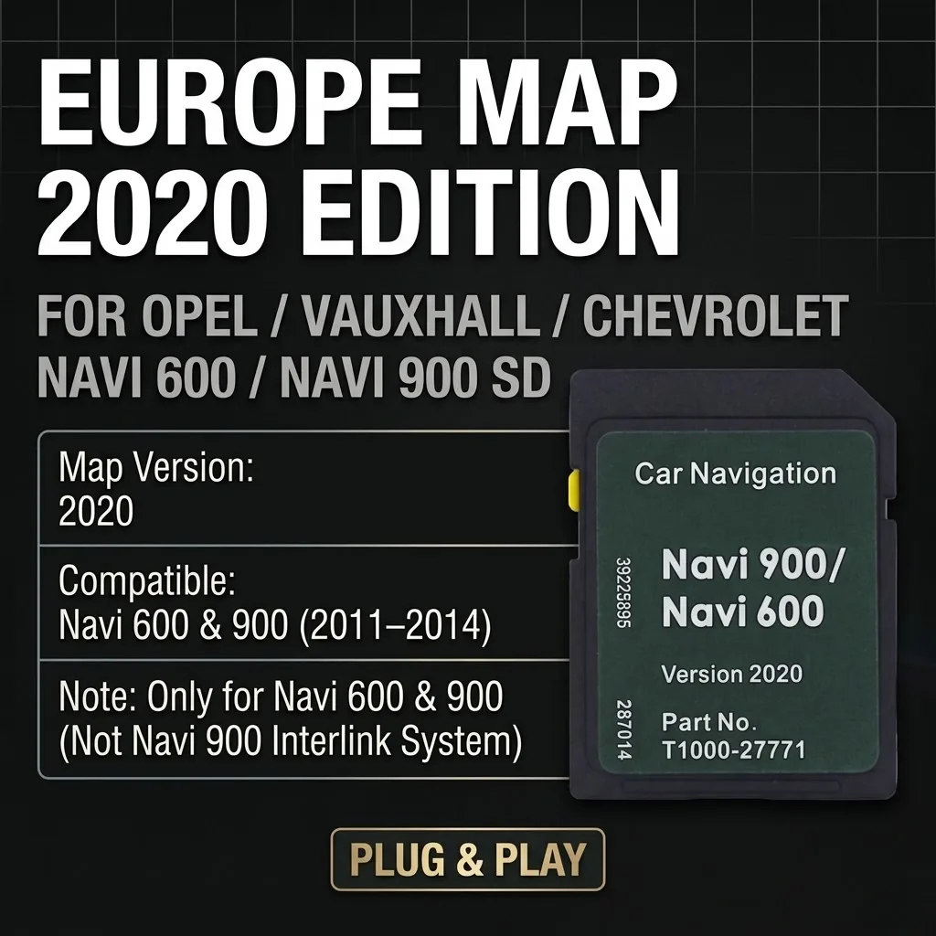 Full Europe GPS Map SD Card Replace T1000-27771 for Opel Astra J Insignia Mokka Zafira Chevy Cruze Orlando Navi 600&900