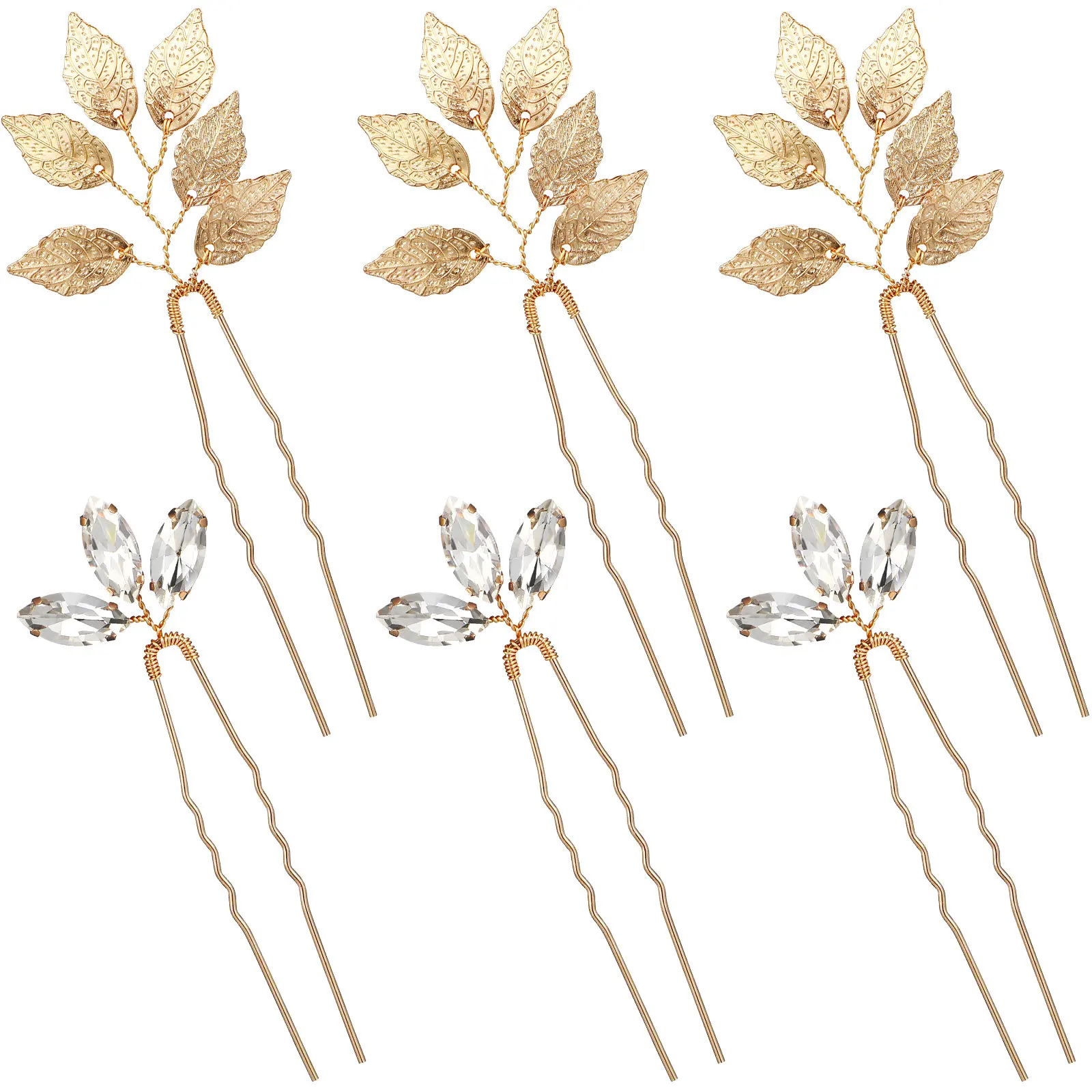 

6Pcs Rhinestone Hairpins Bridal Headpieces Wedding Accessories Eye Catching Bridesmaid Jewelry Bridal Hair Pin