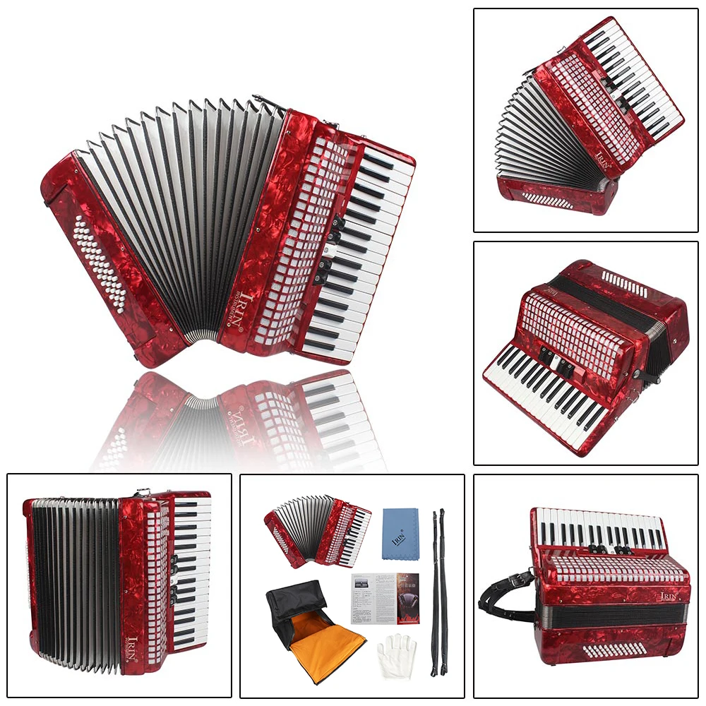 

34 Keys 48 Bass Accordion With Strap Accordion Bag Professional Keyboard Instruments Accordion For Performance/Teaching