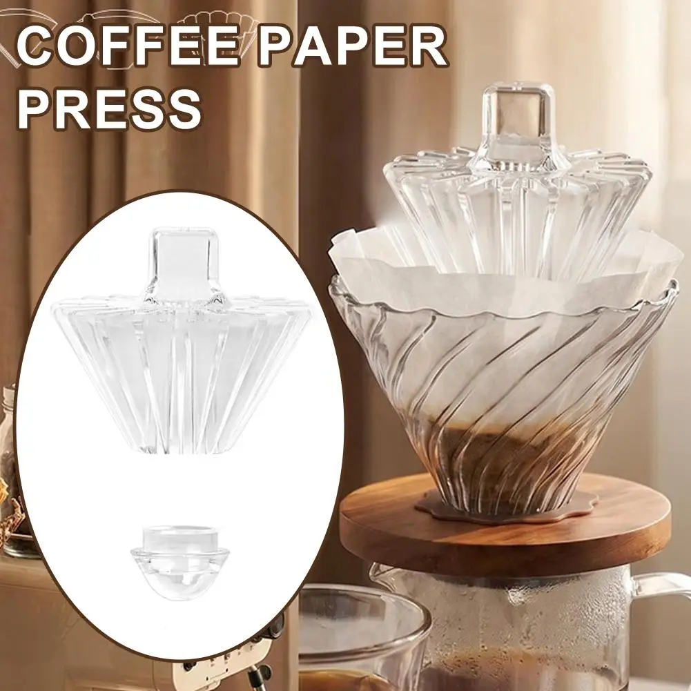 Hand-brewed Coffee Filter Cup Paper Presser Cone-shaped Mountain for V-shaped Origami Filter Cup Paper Dual-use Paperweight