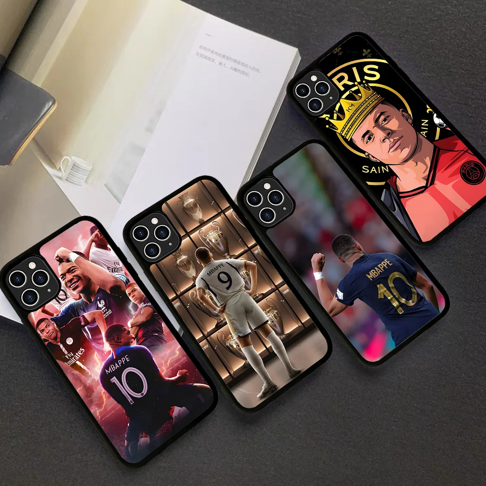 M-Mbappe-7-9-10 Phone Case Silicone PC+TPU For For IPhone 11 12 13 14 15 16 Plus Pro Max Cover