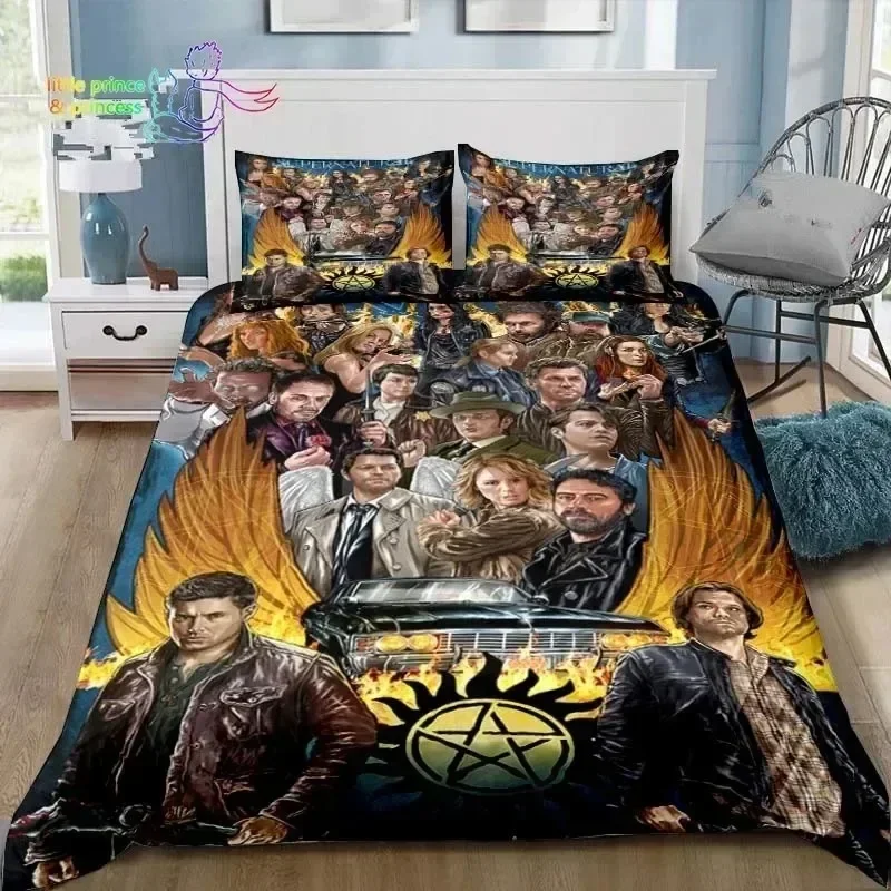 Luxury New 3D Print Sci-fi Drama Series Supernatural Bedding Set Single Twin Full Queen King Size Bed Set Adult Kid Bedroom
