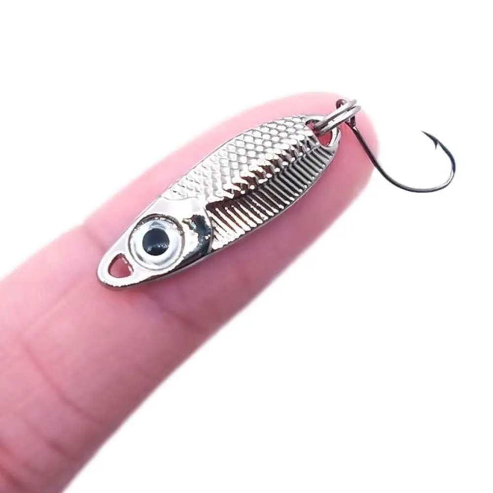 5PCS Fishing Lure Pesca Spoon Metal Lures Mini Artificial Spinnerbait Minnow Single Hook Bionic Jig Stream Trout