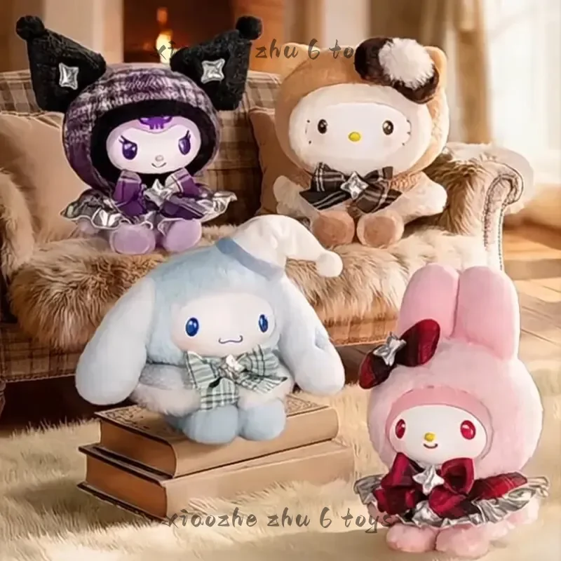 

Sanrio Ruffle Style Series Felt Keychain Blind Box Hello Kitty Plush Bag Ornament Trendy Trendy Blind Box Plush Gift