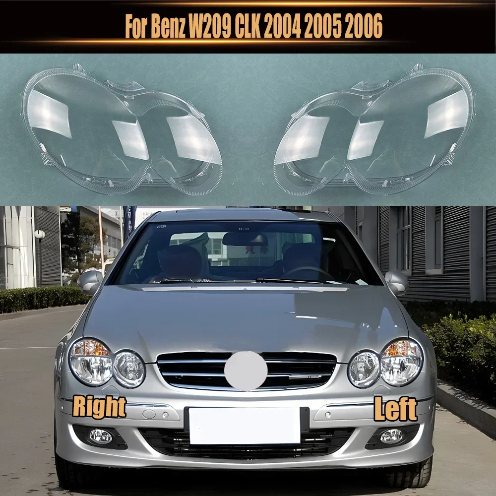

Для Benz W209 CLK 2004 ~ 2006 абажур прозрачный абажур линза крышка фары корпус лампы плексиглас черный край