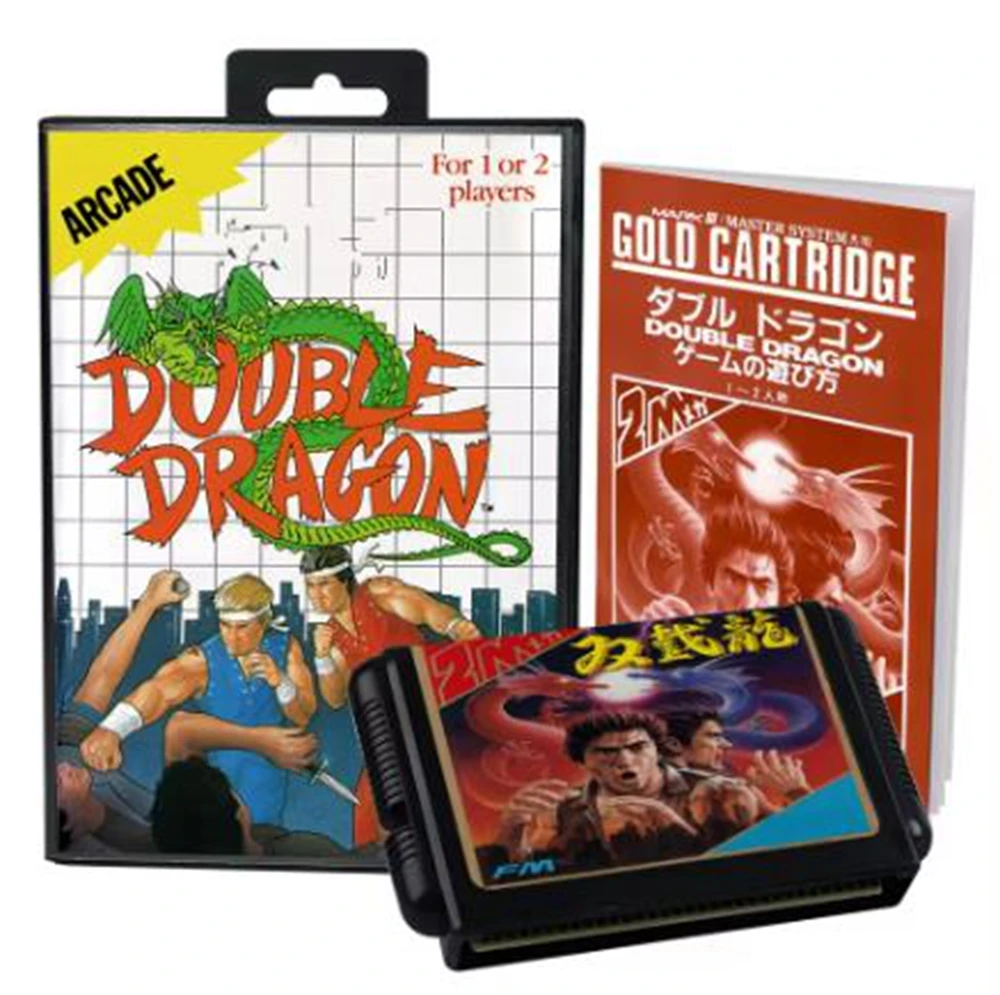 

Double Dragon with Box and Manual for 16 Bit Sega MD Game Cartridge Megadrive Genesis System