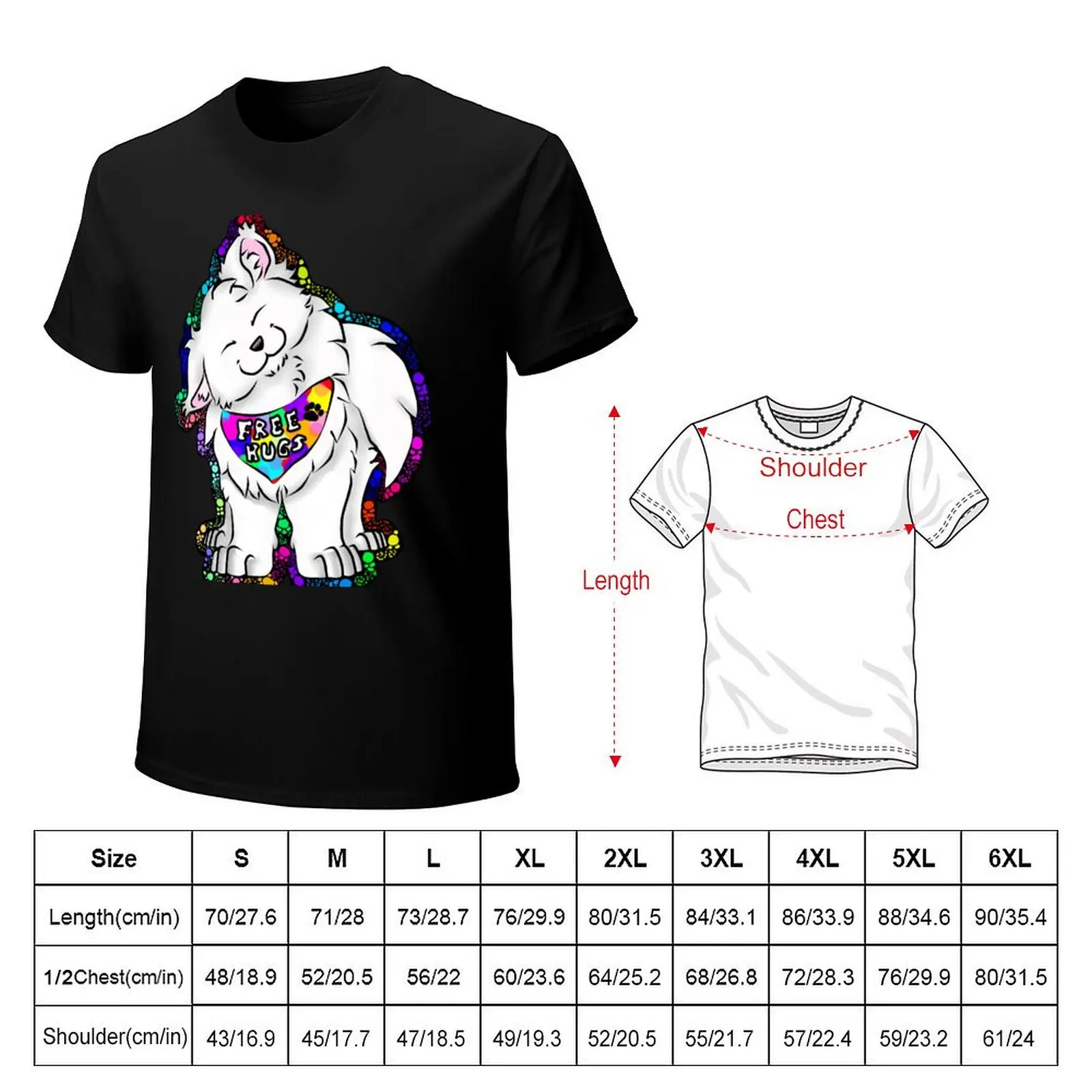 Samoyed T-shirt plus size tops new edition plain cute clothes men clothings