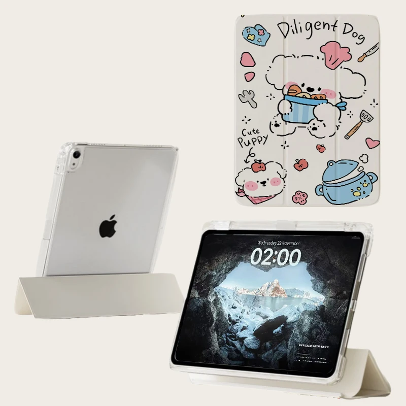 

Чехол для iPad Air 11 2024, чехол для iPad mini 6/7, чехлы Pro 11 дюймов M4 10,9 Air 4 5 Pro 11 12,9 13, чехол с держателем для карандашей