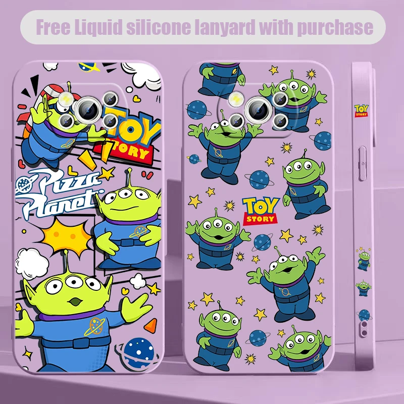 Disney Toy Story Alien For Xiaomi Poco X2 X3 X4 X5 C3 M3 F3 F4 F5 M4 M5 C40 C55 NFC GT Pro Liquid Left Rope