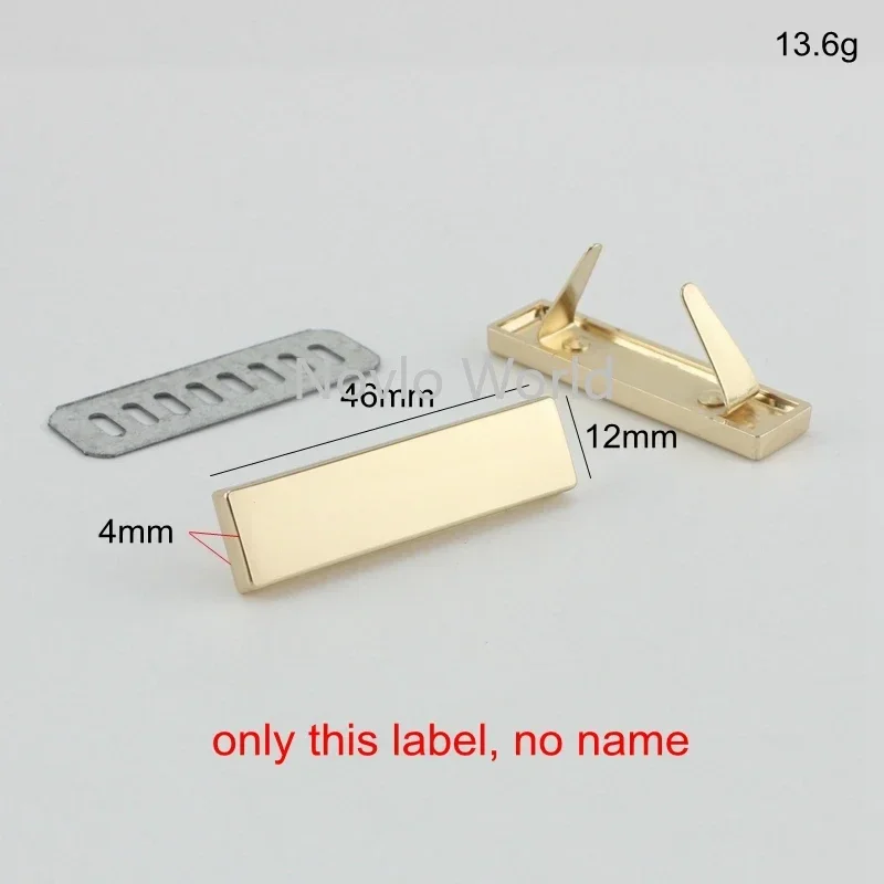 2024 New Bag Metal Tag Logo Custom Bag Label For Personalized Name Plates Purses Women Handbags Tags Fashion Suitcase Labels