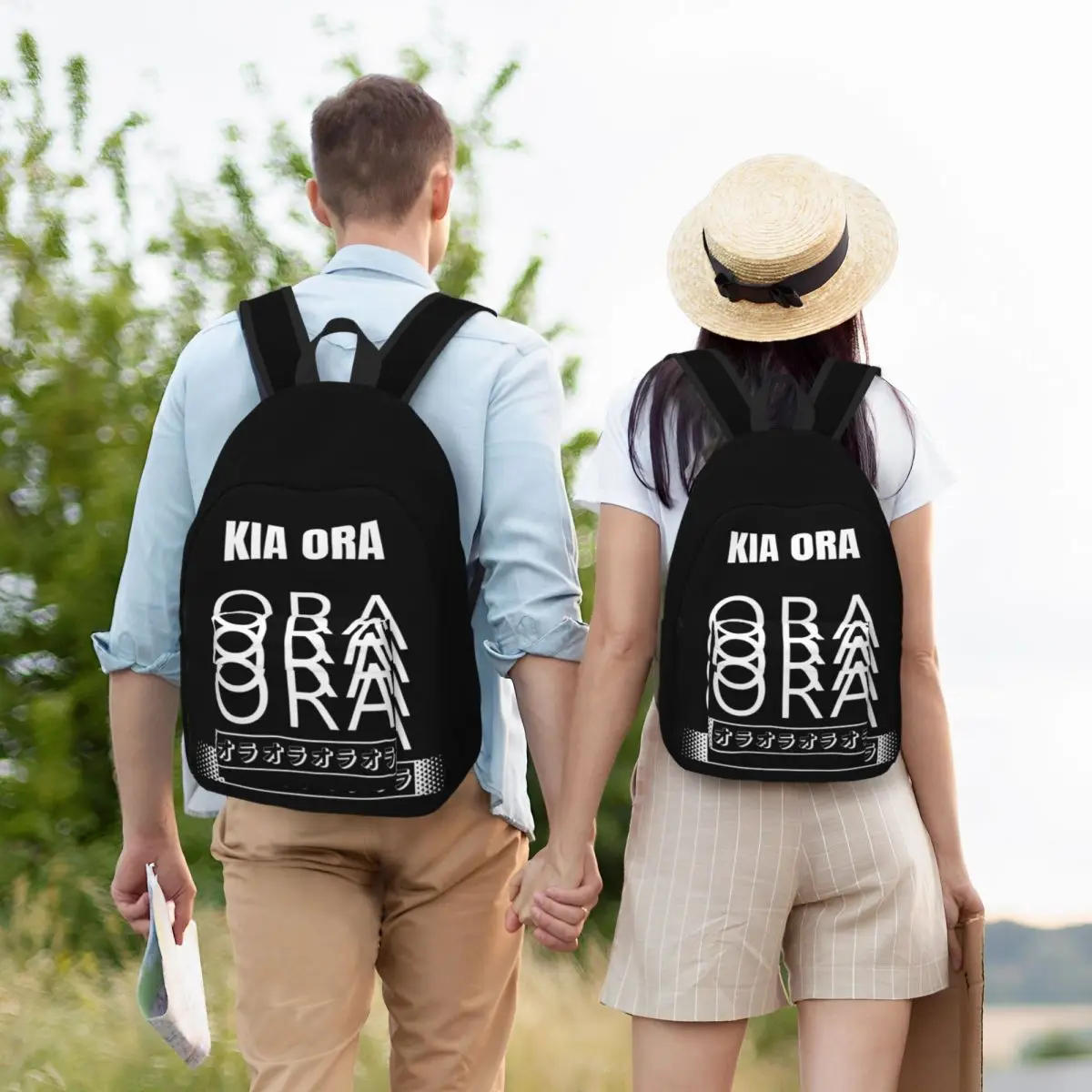 Kia Ora Classical Backpack Durable Student Hiking Travel New Zealand Daypack for Men Women Laptop Shoulder Bag