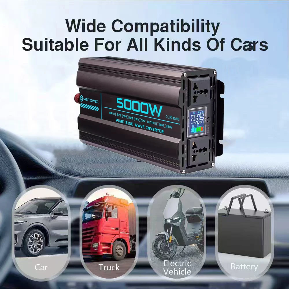 Pure Sine Wave Inverter DC 12V/24V To AC 220V 2000W 3000W 4000W 5000W 6000W Power Converter Car Solar Inverter For Home,RV,Truck view 4