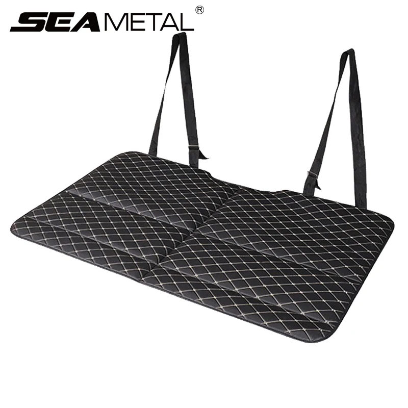 SEAMETAL Car Sleeping Mat Interior Foldable Rear Seat Pu Leather Rest Pad Sleeping Cushion Multi-functional Outdoor Camping Mats