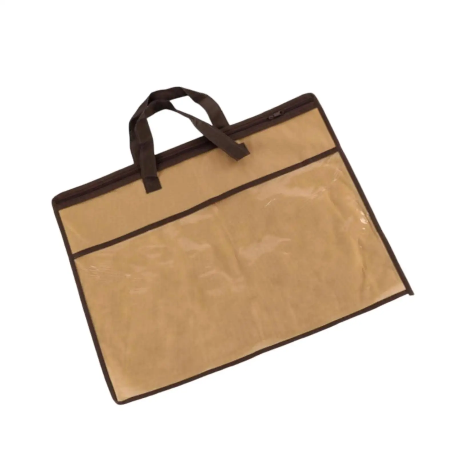 Storage Pouch for Blankets Comforters Pillows Bedding Quilt Organizer with Zipper Foldable Clothes Container 21 Inch Case