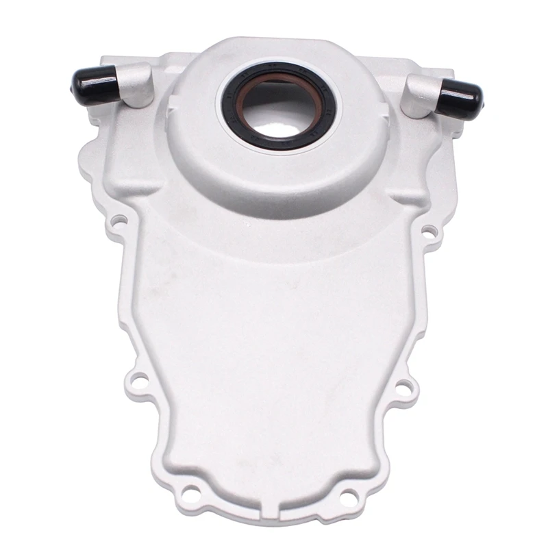 NCSMT Timing Chain Cover W/ 10AN Turbo Oil Drain Fitting for LS Gen 3 4.8L 5.3L 5.7L 6.0L Engine Timing Cover Gasket Bolts